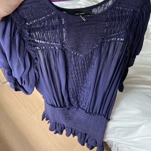 Isabel Marant purple silk mini dress